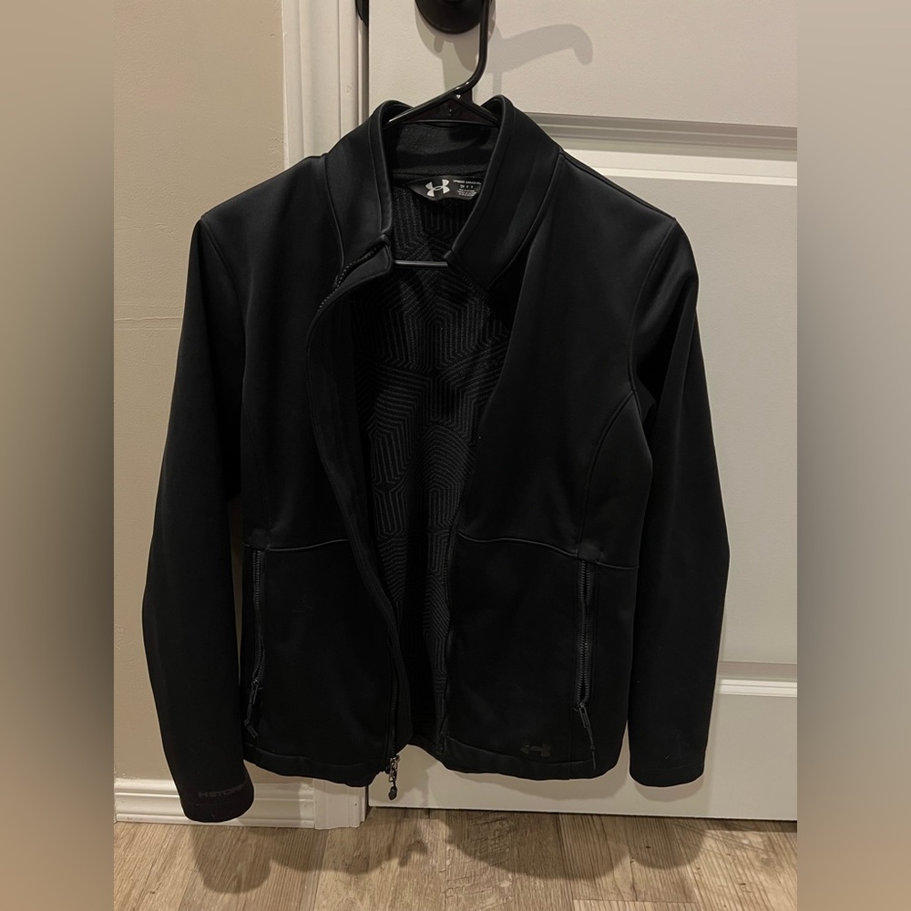 Women’s Black Under Armour Water Resistant Thermal Running Jacket